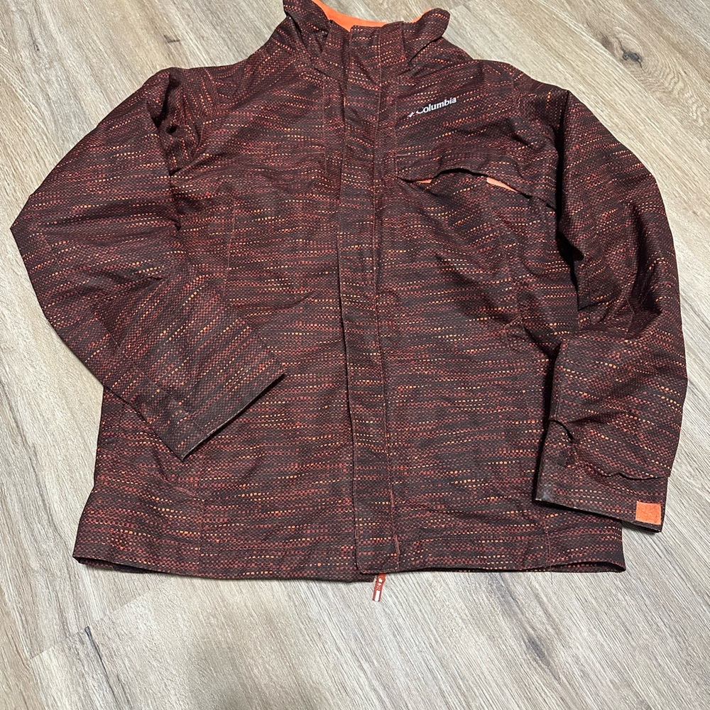 Columbia Men's Dark Red and Black Performance Jacket